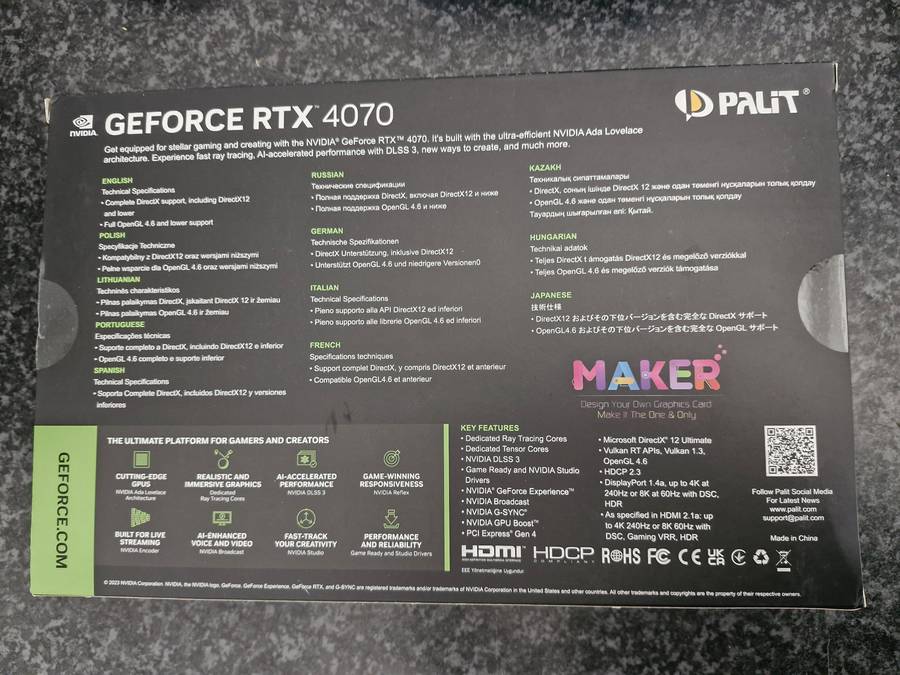 Palit RTX 4070 12GB Graphics Card
