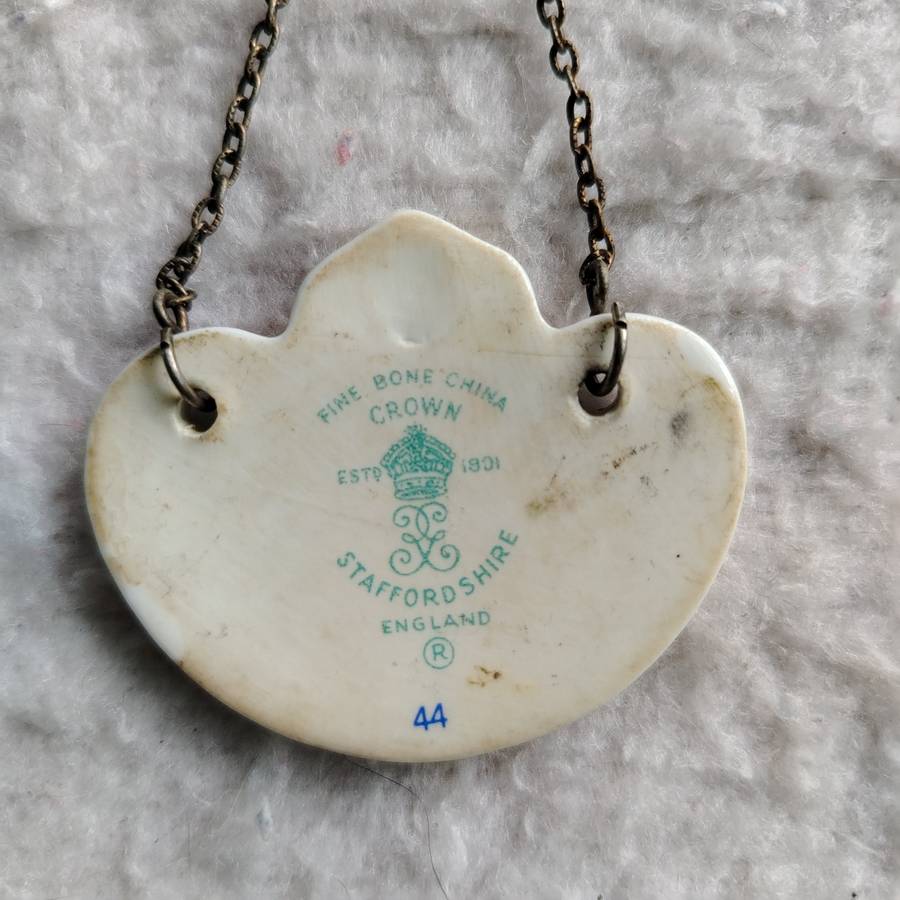 Vintage Bone China Whiskey Bottle Label