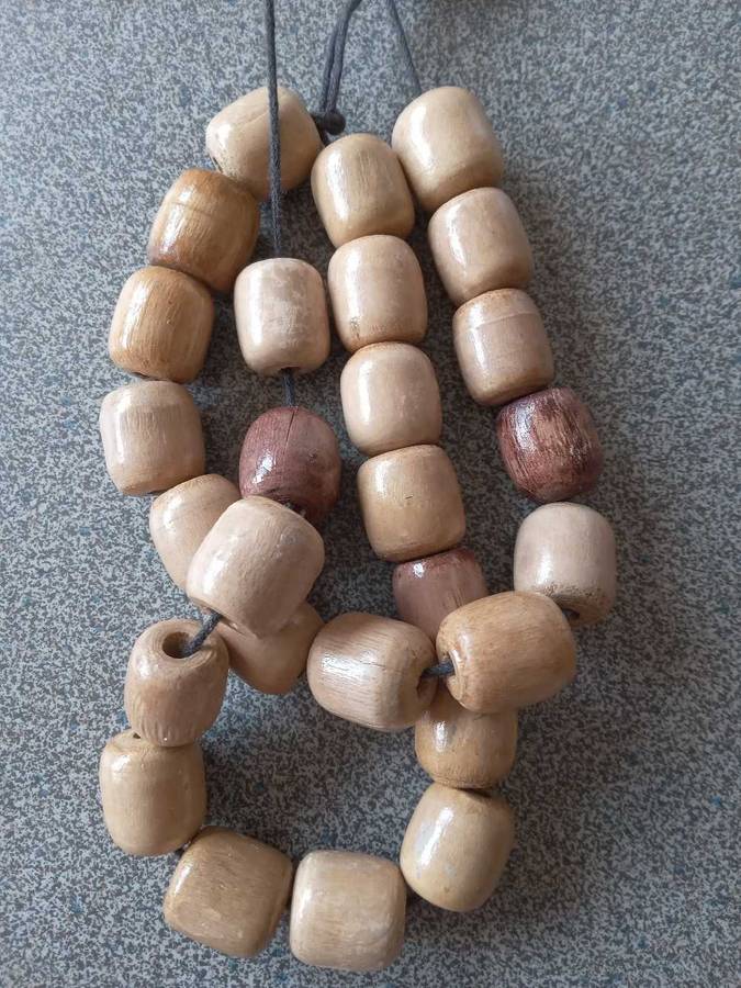 Vintage Olive Wood Barrel Bead Prayer Beads