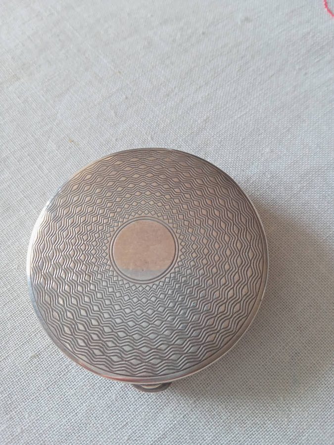 Antique Hallmarked Silver Powder Compact
