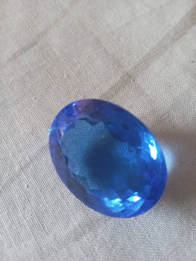 Large Sparkling 65cts Royal Blue Quartz Gemstone