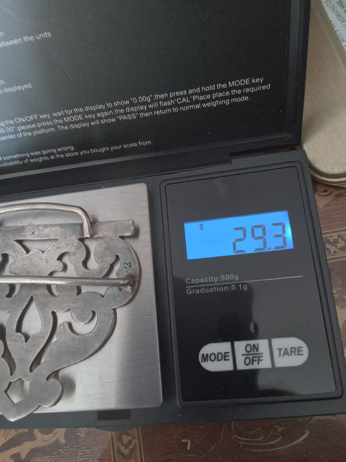 Antique Hallmarked Silver Half Of A Nurse's Belt Buckle