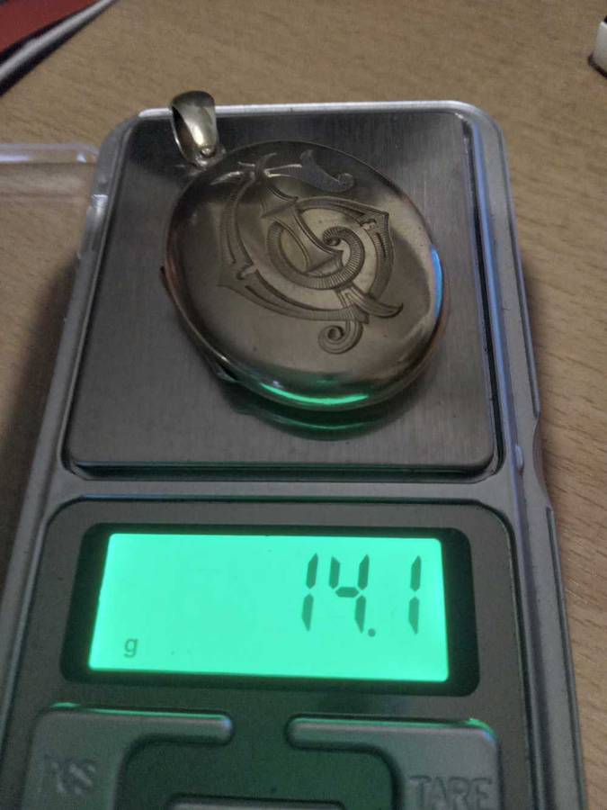 Antique Gold Over Silver Locket