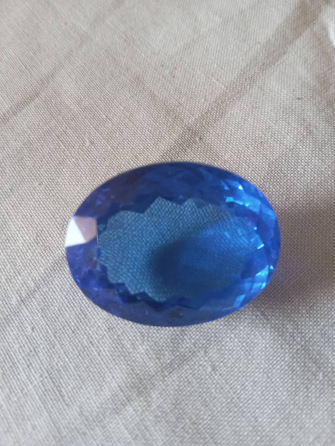 Large Sparkling 65cts Royal Blue Quartz Gemstone