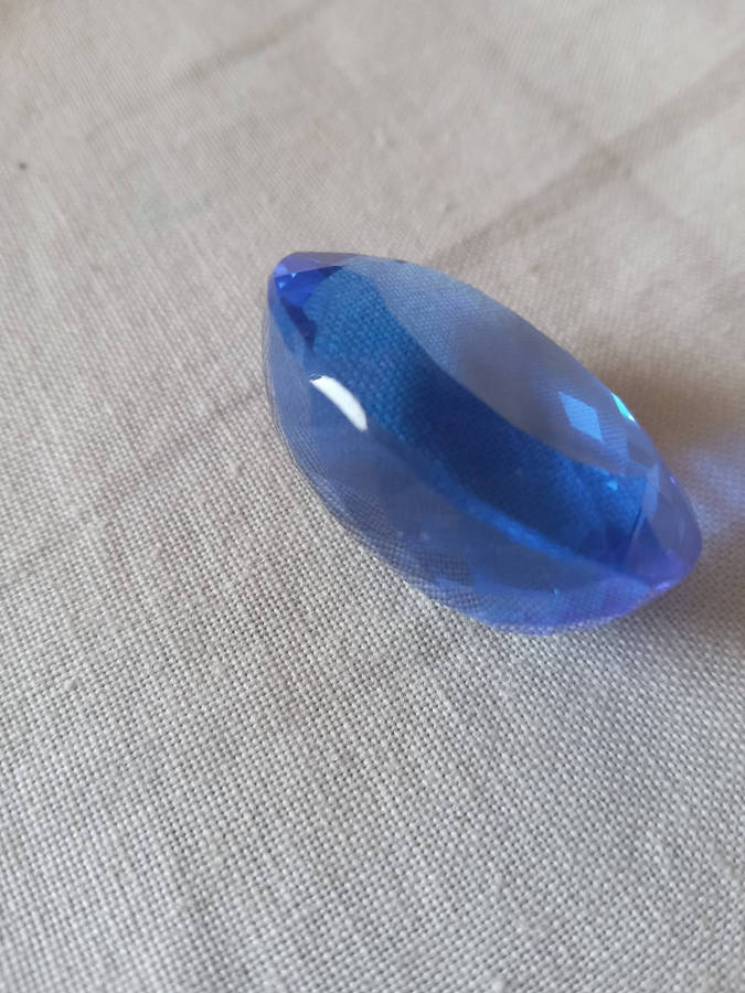 Large Sparkling 65cts Royal Blue Quartz Gemstone