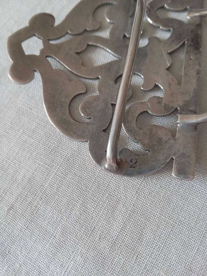 Antique Hallmarked Silver Half Of A Nurse's Belt Buckle