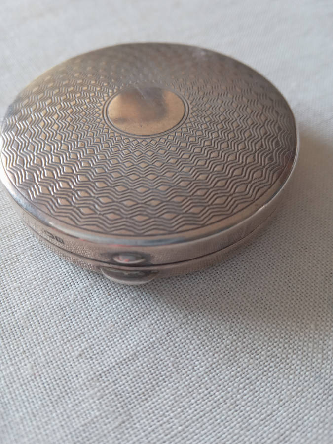 Antique Hallmarked Silver Powder Compact