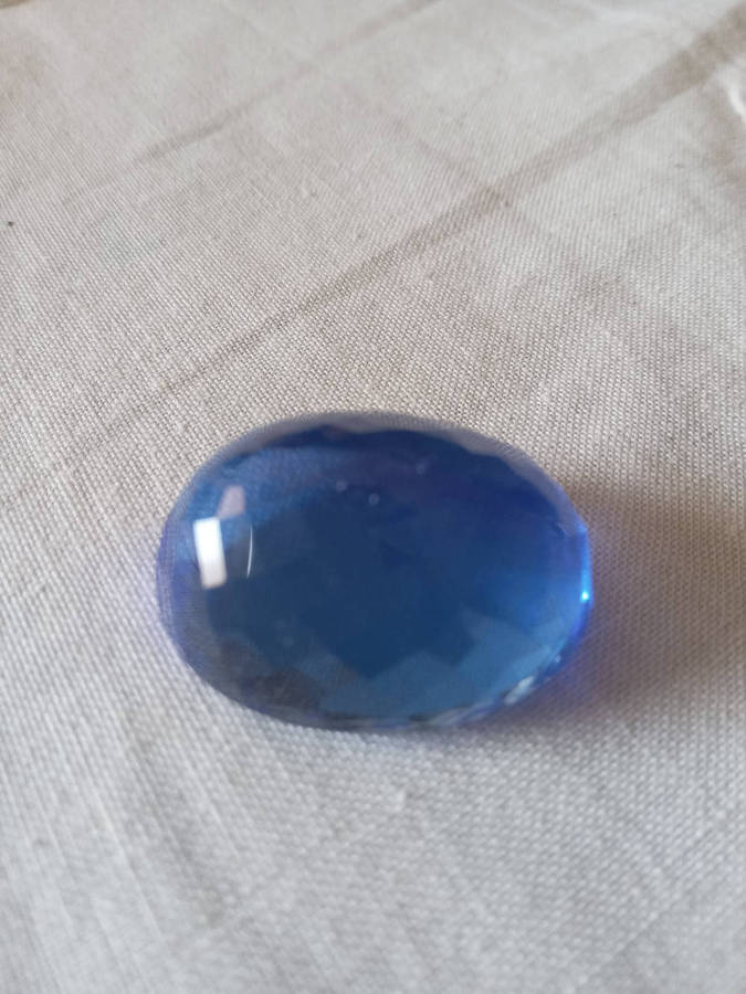 Large Sparkling 65cts Royal Blue Quartz Gemstone
