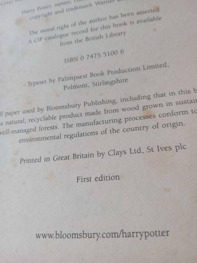 Rare Harry Potter And The Order Of The Phoenix - (First Edition)