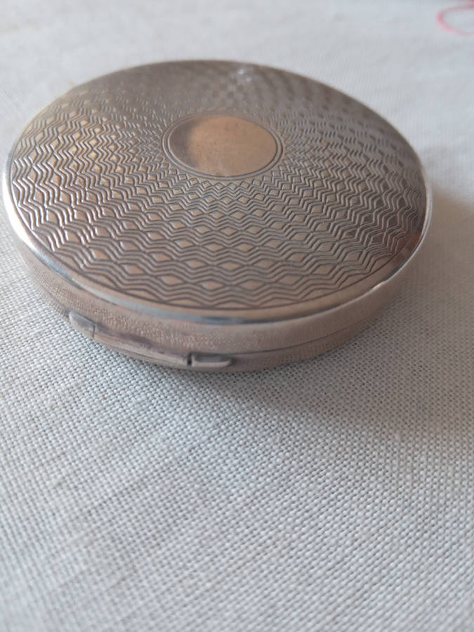 Antique Hallmarked Silver Powder Compact