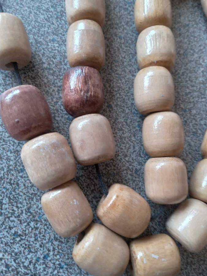 Vintage Olive Wood Barrel Bead Prayer Beads