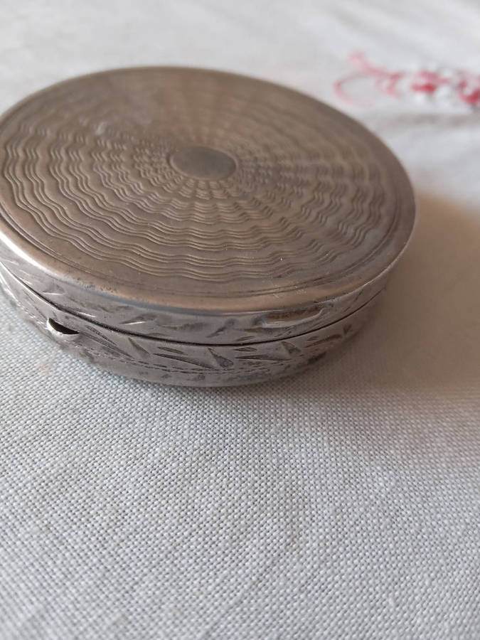 Antique Hallmarked Silver Powder Compact