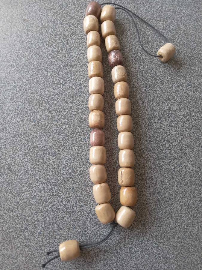 Vintage Olive Wood Barrel Bead Prayer Beads