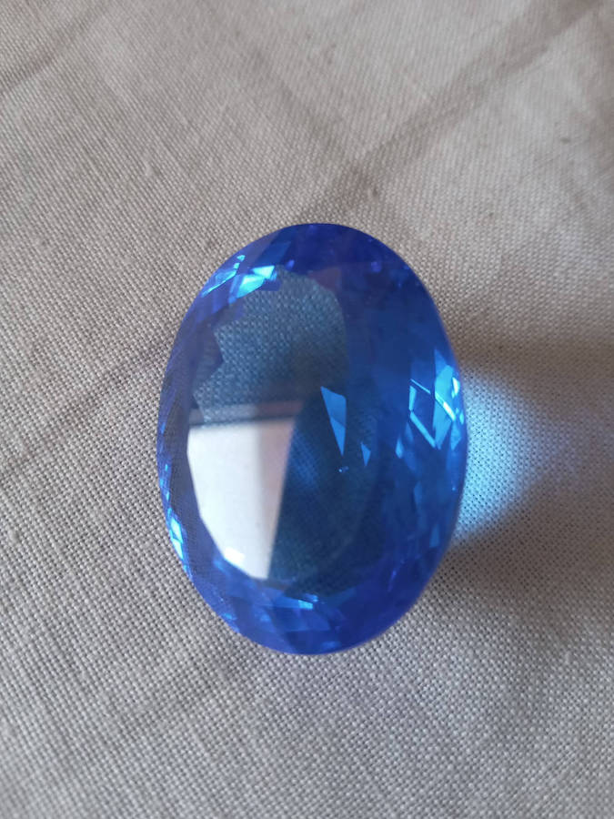 Large Sparkling 65cts Royal Blue Quartz Gemstone