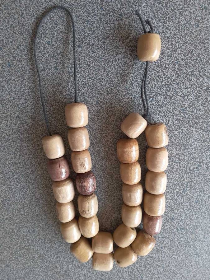Vintage Olive Wood Barrel Bead Prayer Beads
