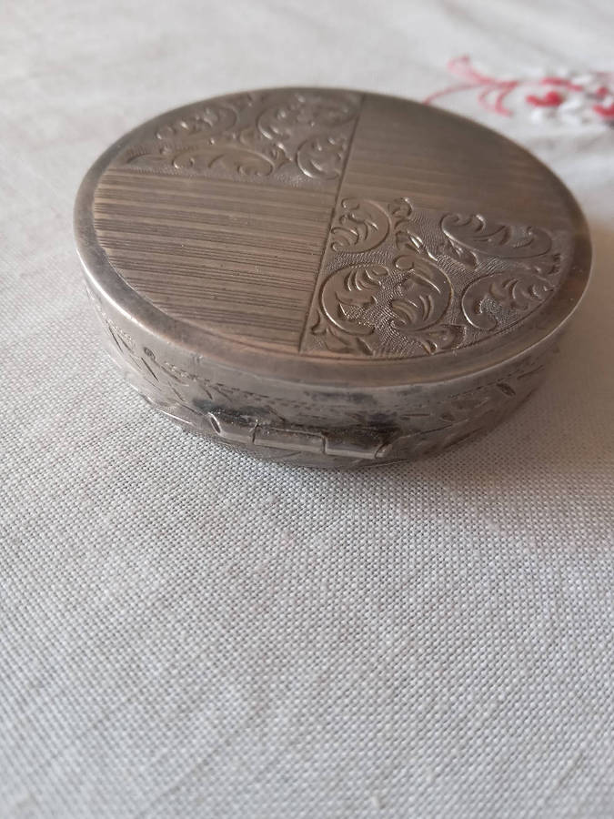 Antique Hallmarked Silver Powder Compact