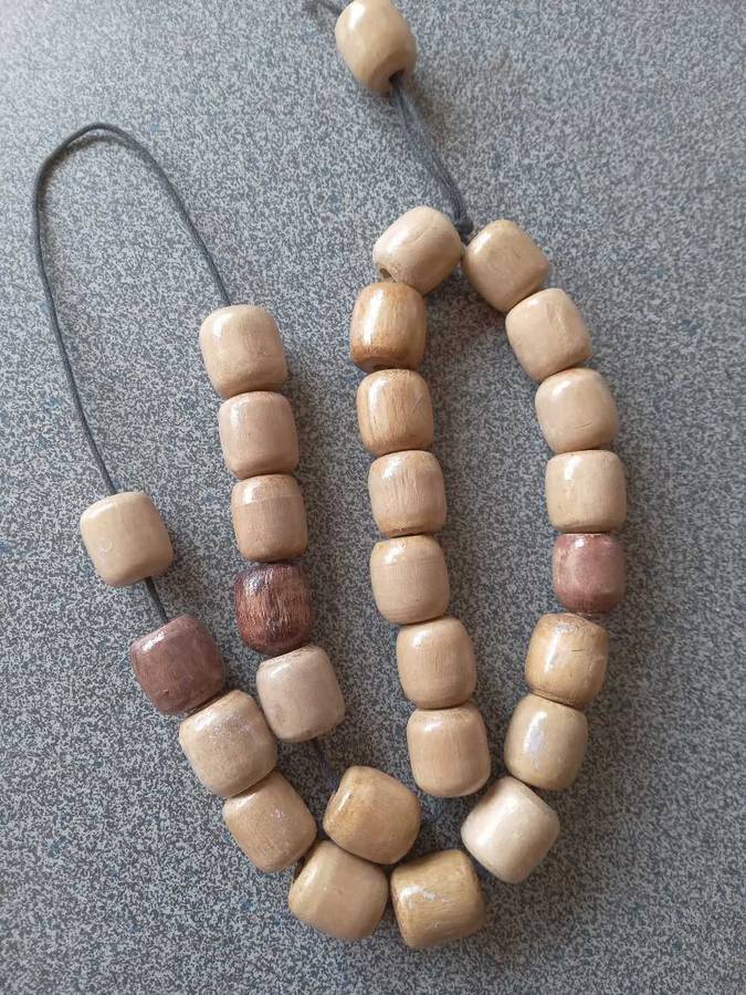 Vintage Olive Wood Barrel Bead Prayer Beads