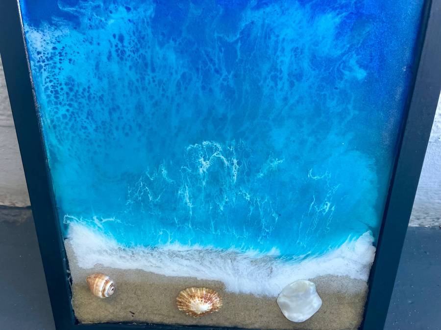 Ocean resin art bundle - 2 unique pieces