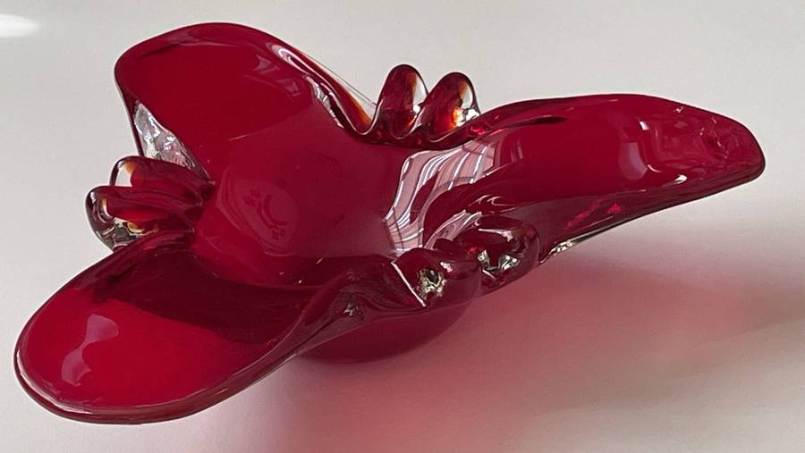 RED MURANO CENTER PIECE BOWL - 26CM