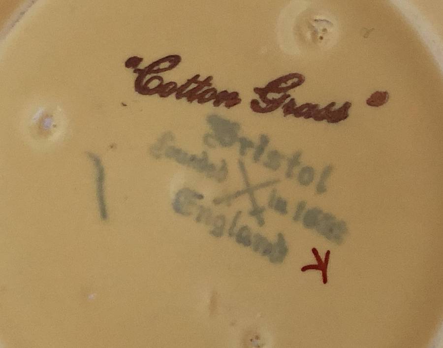 RARE POUNTNEY AND CO OF BRISTOL "COTTON GRASS" BOWL