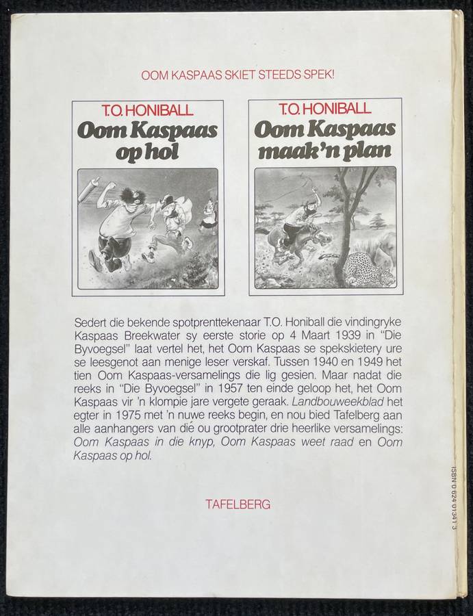 T O HONIBALL - OOM KASPAAS IN DIE KNYP - HARD COVER BOOK