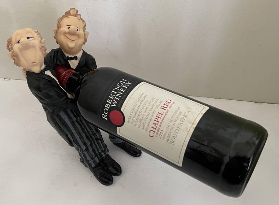 Vintage James the Butler and Friend Wine Bottle Holder 20cm