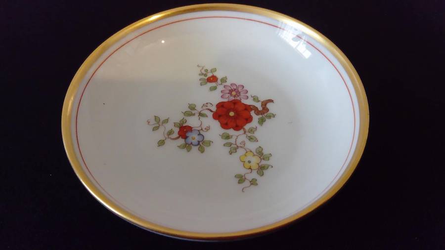 WIEN AUGARTEN VIENNA PORCELAIN FINE CHINA TRAY WITH CANDLEHOLDER AND PEAR CANDLE