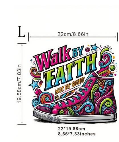 DTF Heat Transfer / Iron On - Walk by Faith