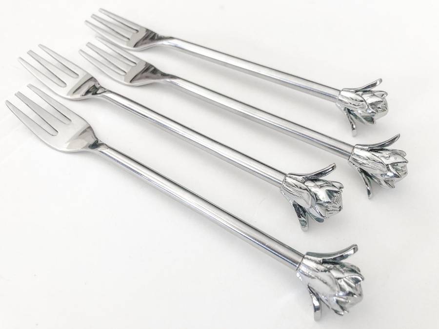 Stainless Steel Cake Forks - #Protea - Koka Living
