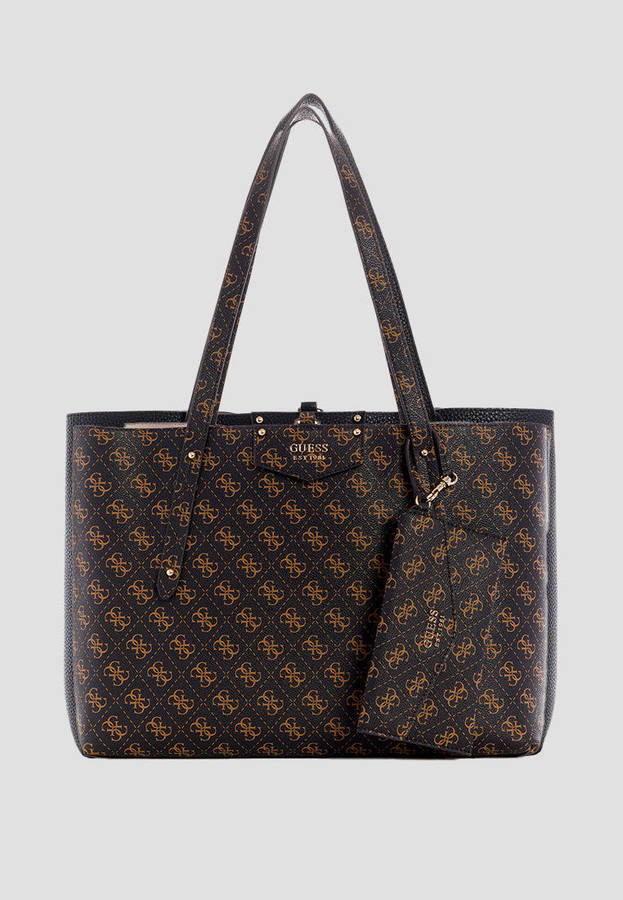Guess Brenton 4G Logo Shopper Brown