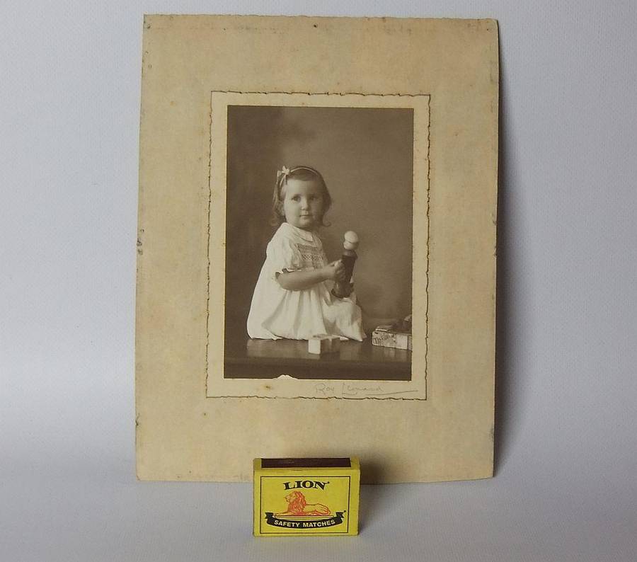 UNDER R100 - Vintage / Antique photograph - Toddler with Popeye toy