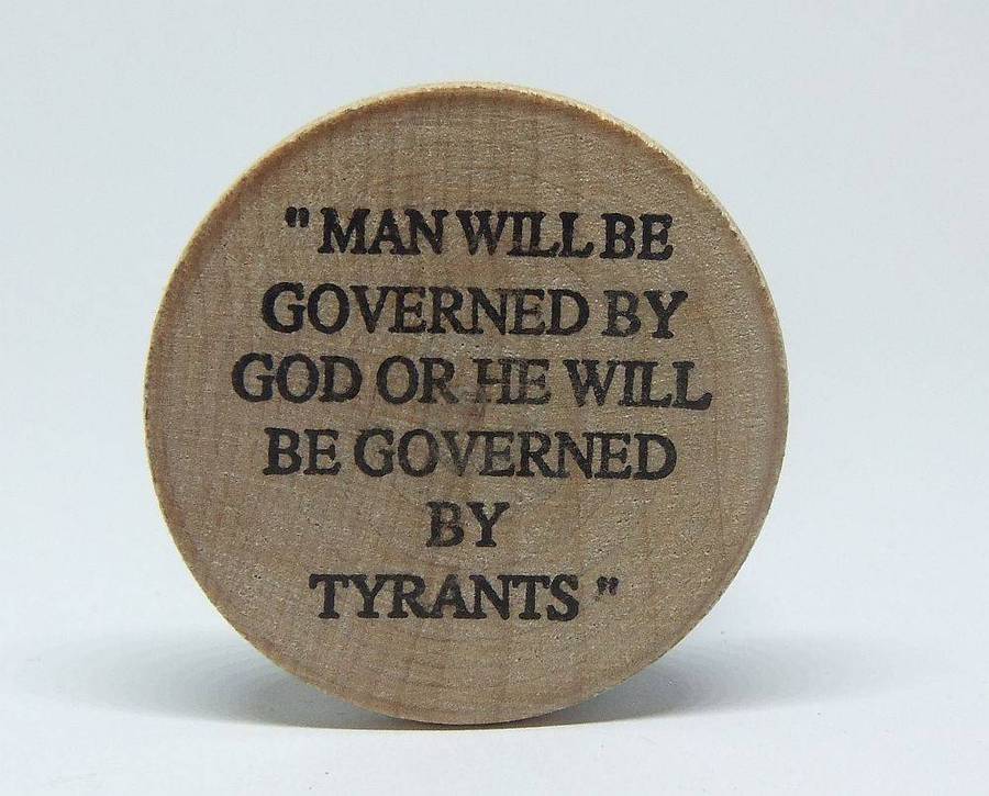 American wooden nickel token -