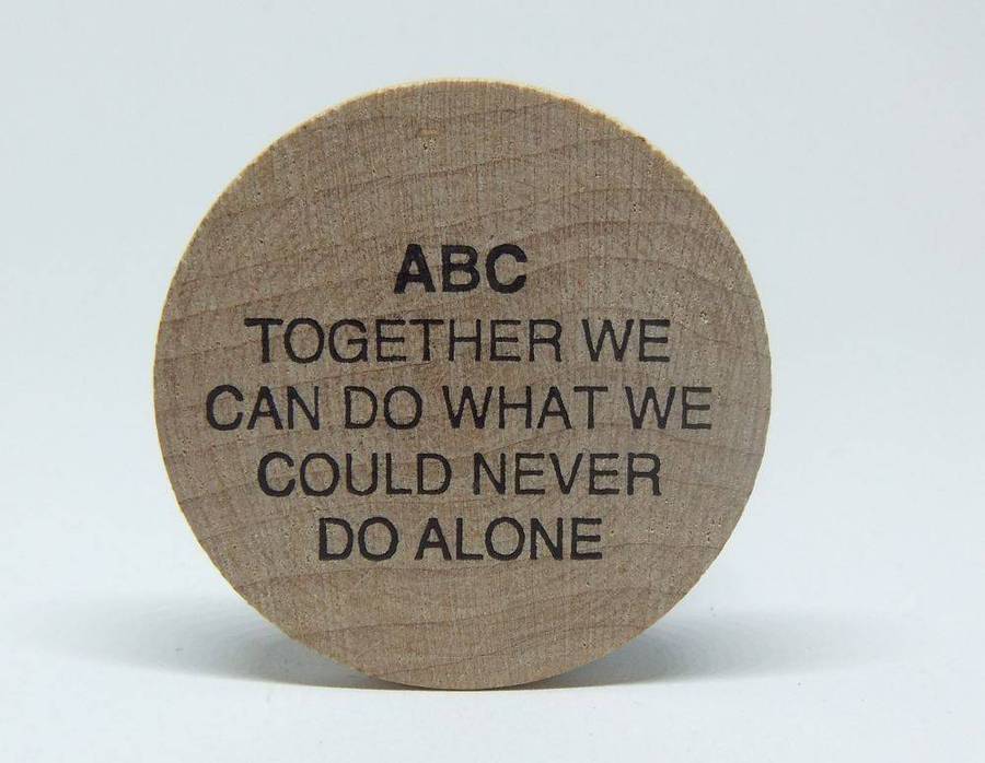 American wooden nickel token -