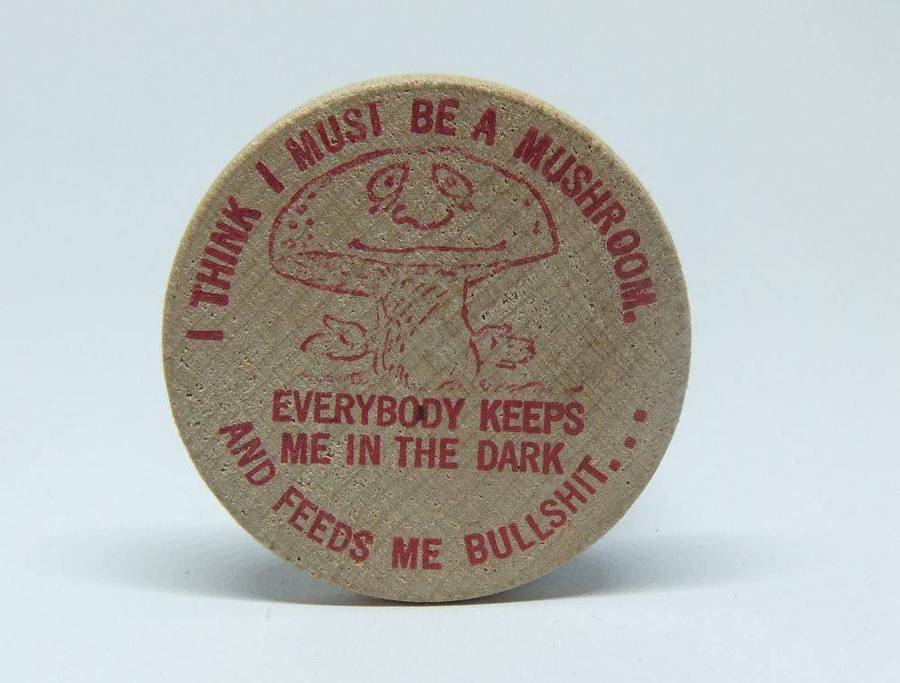 American wooden nickel token -