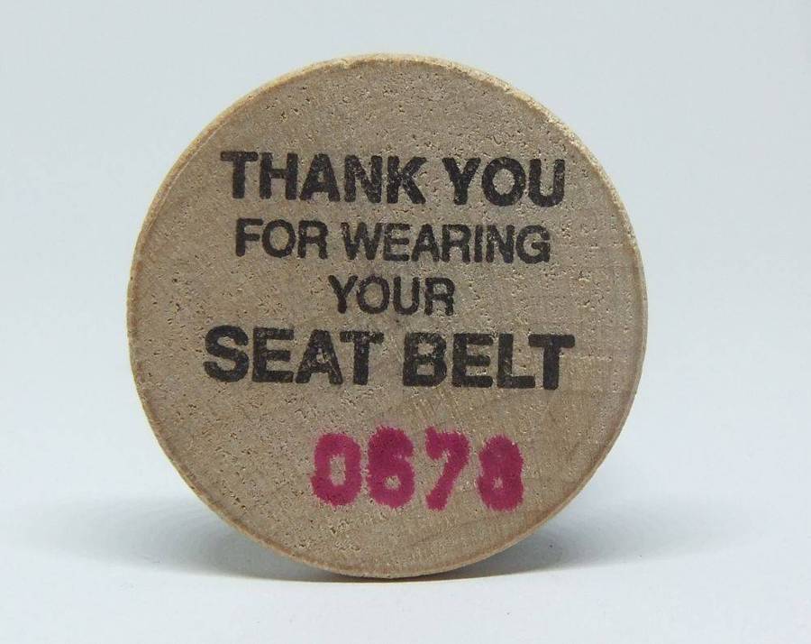 American wooden nickel token -