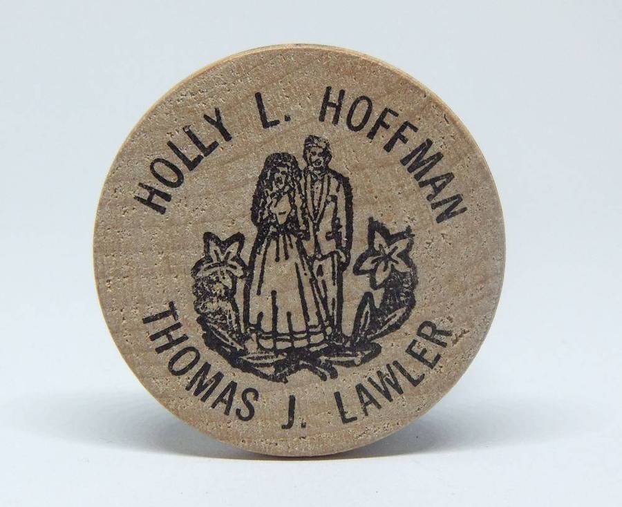 American wooden nickel token -