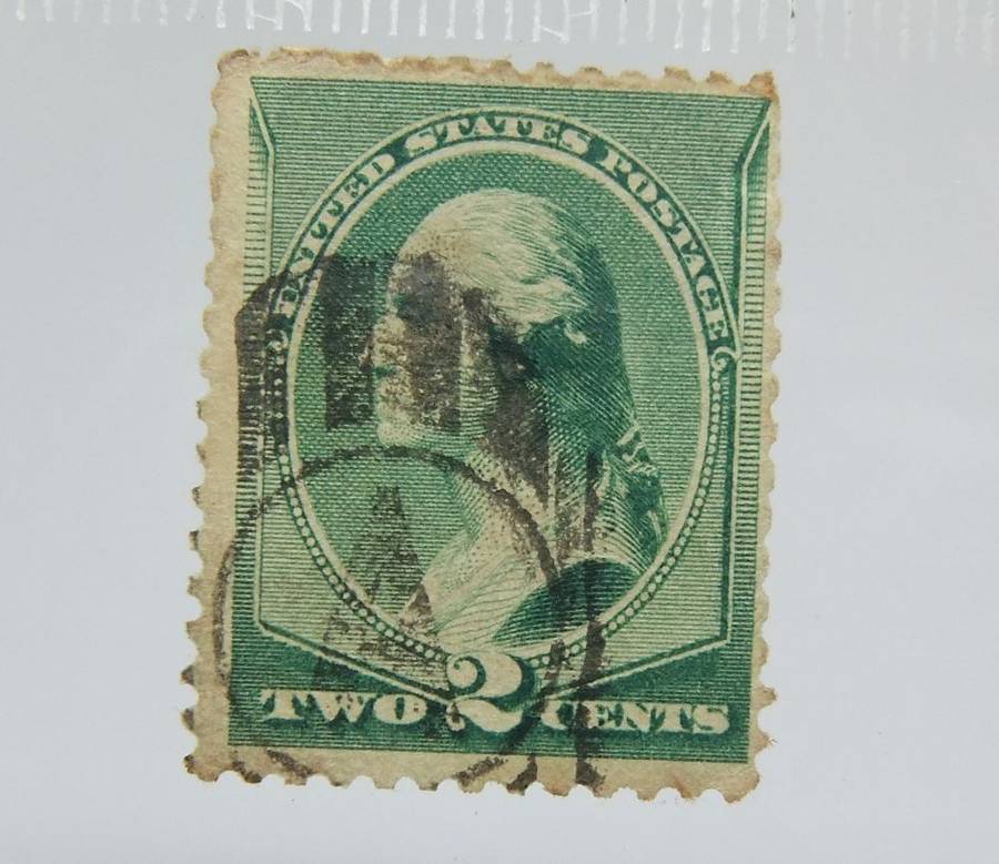 UNDER R100 -Antique / Vintage postage stamp - US Postage 2 cents