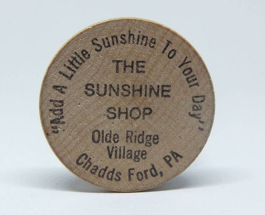 American wooden nickel token -