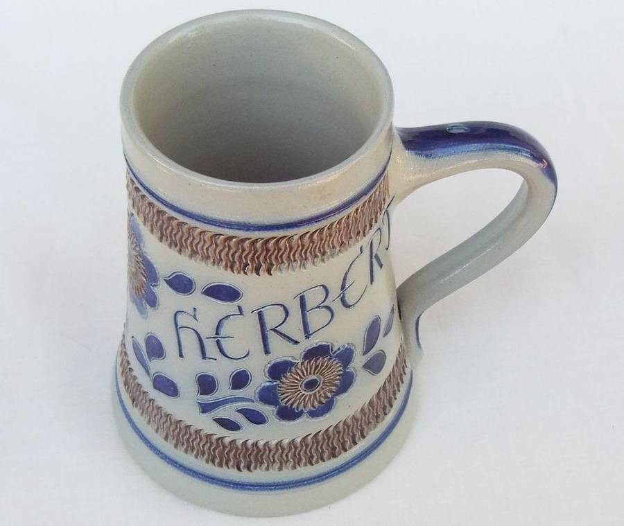 A vintage hand painted bar jug made by Goebel Germany