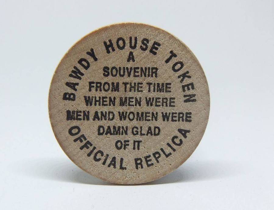 American wooden nickel token -