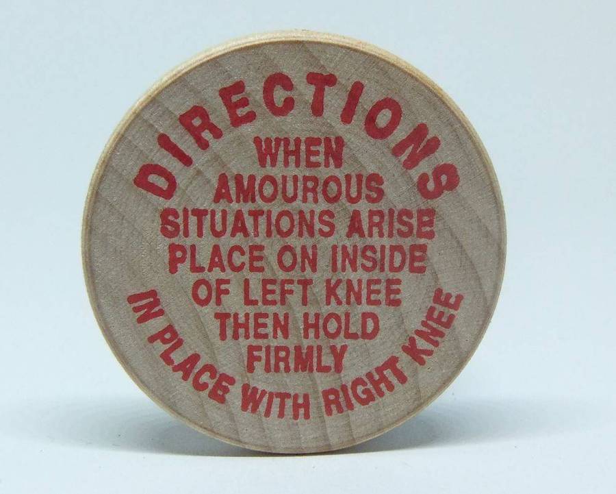 American wooden nickel token -