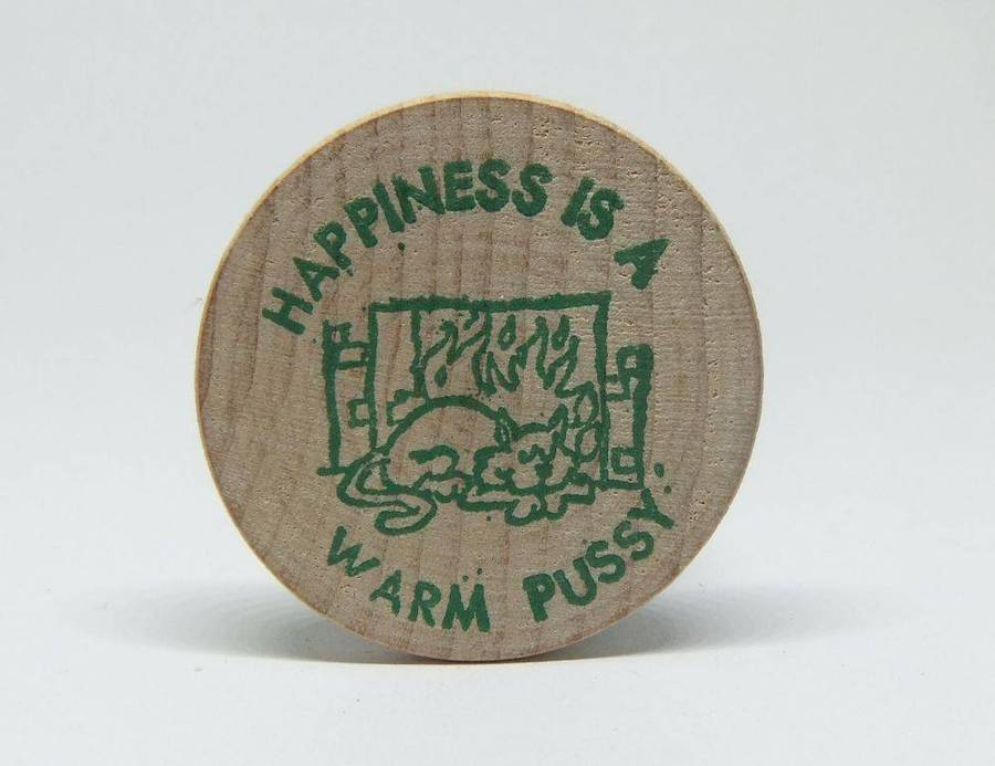 American wooden nickel token -