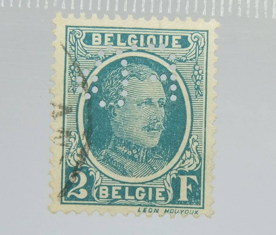 UNDER R100 -Antique / Vintage postage stamp - Belgium 2 Francs