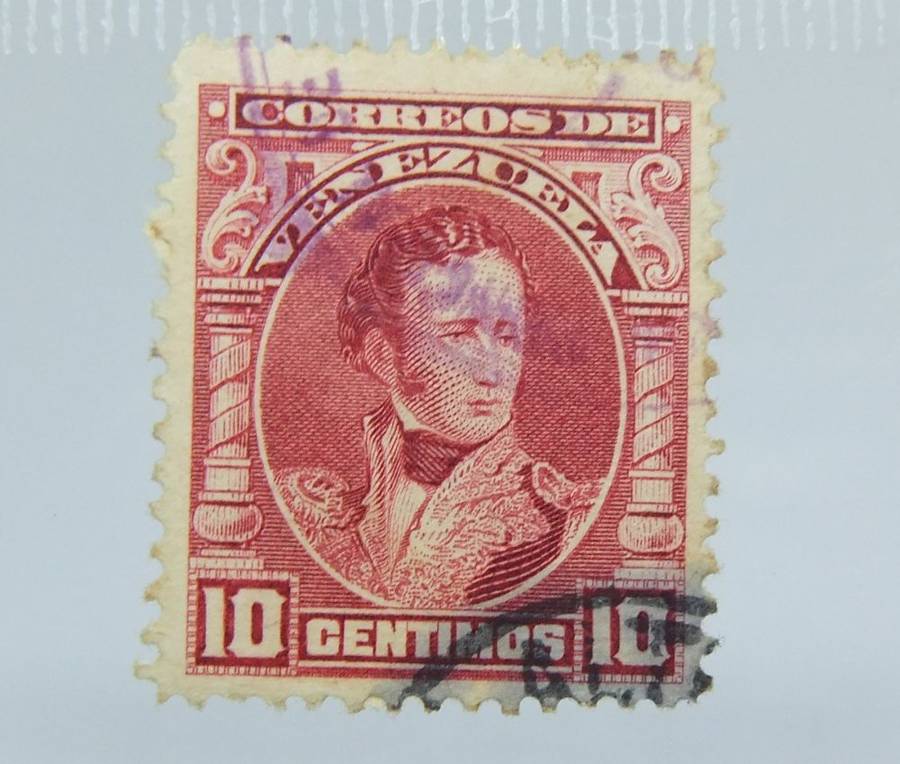 UNDER R100 -Antique / Vintage postage stamp - Venezuela 10 centimos