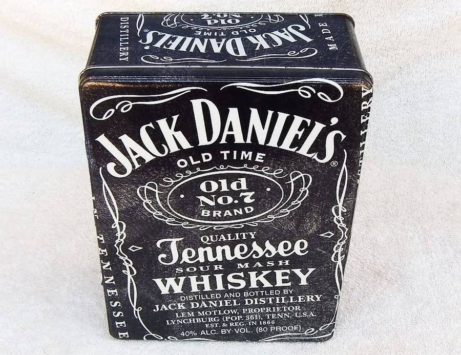 A limited edition Jack Daniels tin canister