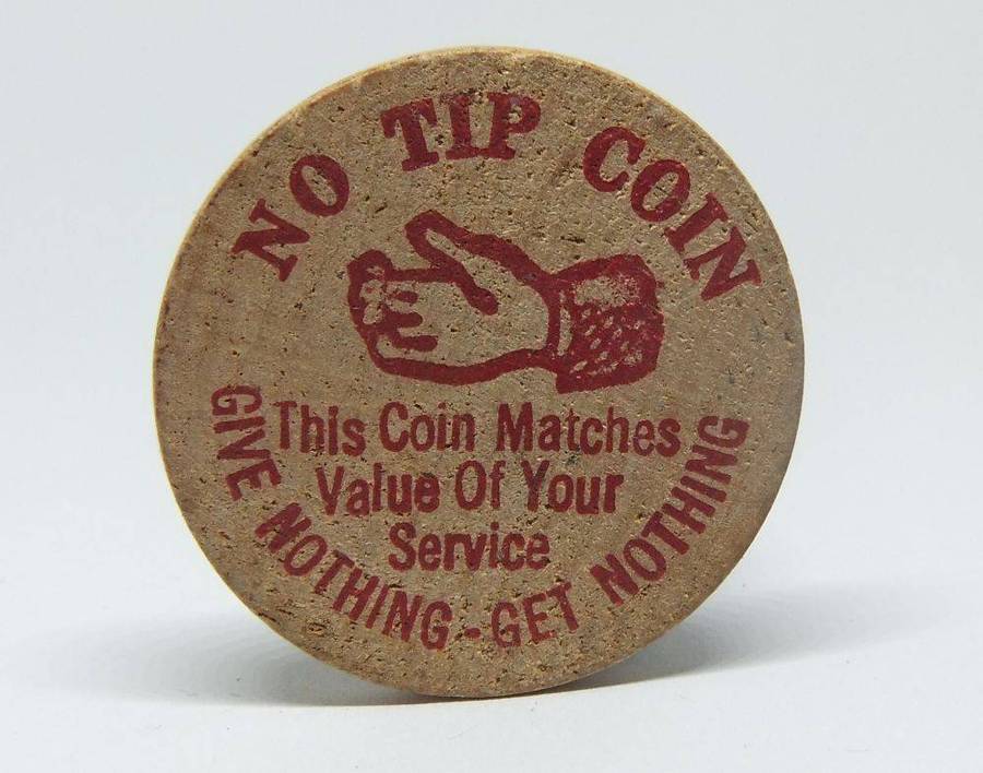 American wooden nickel token -