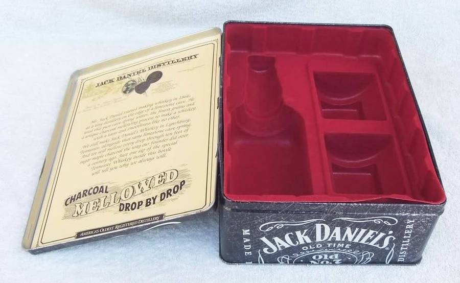 A limited edition Jack Daniels tin canister