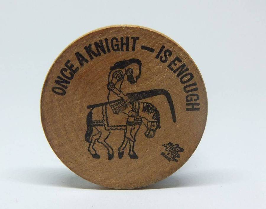 American wooden nickel token -