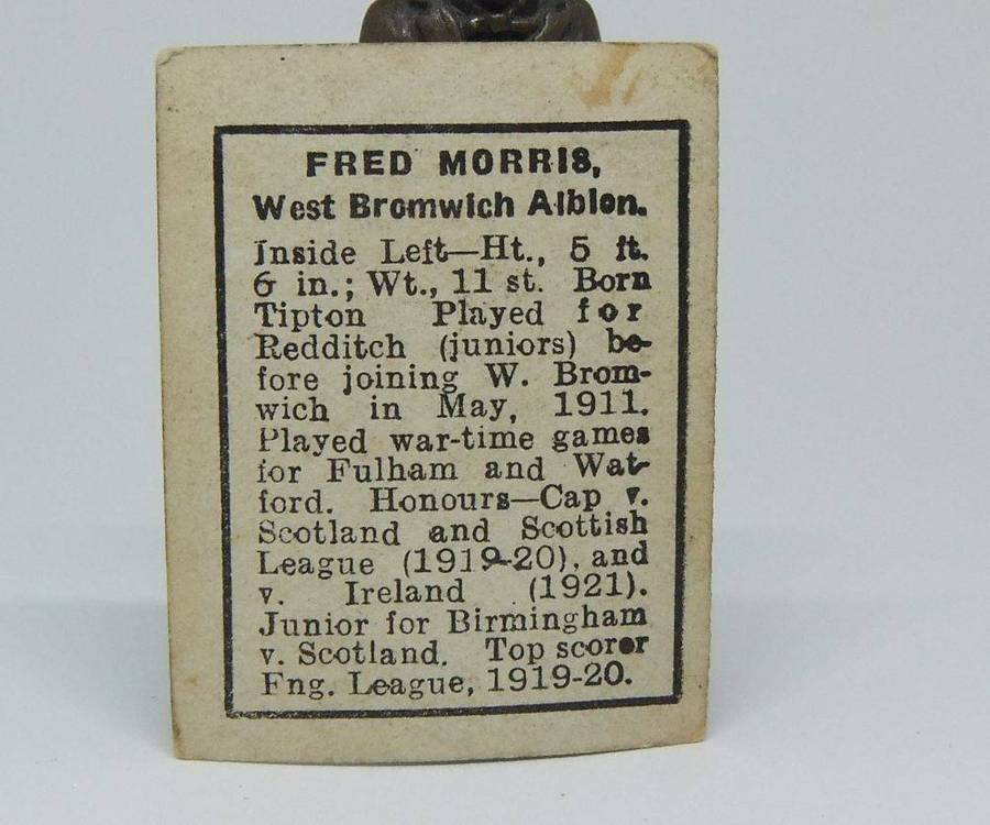 UNDER R100 - 1920`s Sports card - Football - Fred Morris - West Bromwich Albion F.C