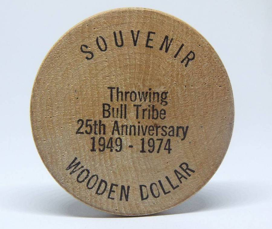 American wooden nickel token -